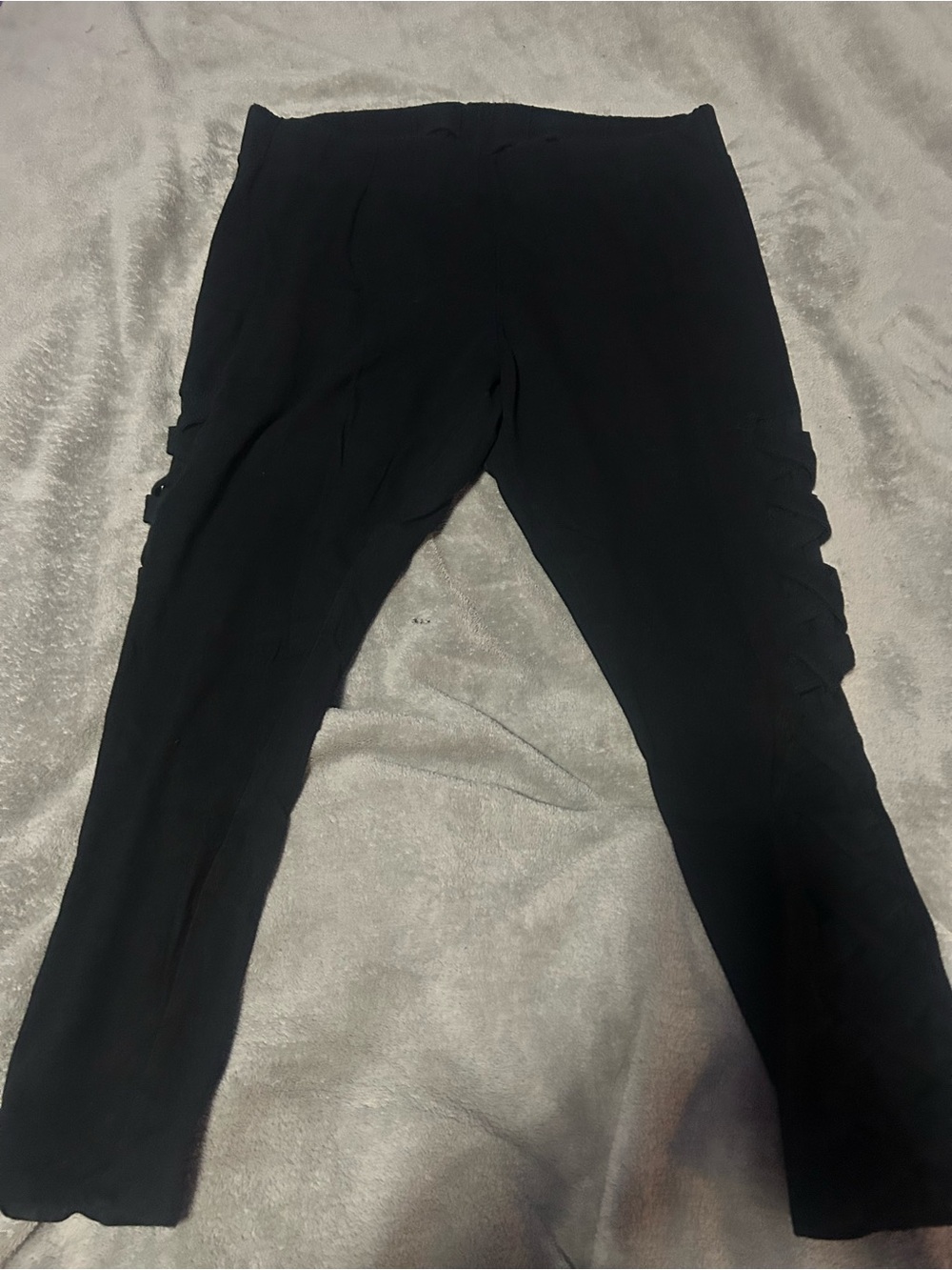 Torrid Black cross/mesh side seam Leggings